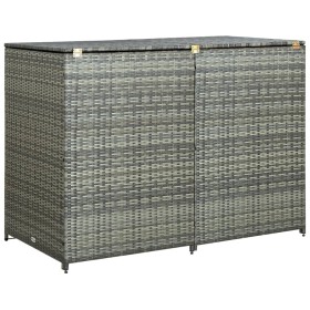 Doppelschuppen für PE Rattan Behälter grau 148x77x111 cm von vidaXL, Schuppen - Ref: Foro24-46463, Preis: 273,46 €, Rabatt: %