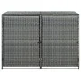 Double shed for PE gray rattan container 148x77x111 cm by vidaXL, Sheds - Ref: Foro24-46463, Price: 277,34 €, Discount: %