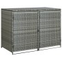 Doppelschuppen für PE Rattan Behälter grau 148x77x111 cm von vidaXL, Schuppen - Ref: Foro24-46463, Preis: 273,46 €, Rabatt: %
