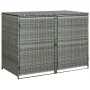 Double shed for PE gray rattan container 148x77x111 cm by vidaXL, Sheds - Ref: Foro24-46463, Price: 277,34 €, Discount: %