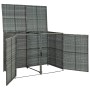 Doppelschuppen für PE Rattan Behälter grau 148x77x111 cm von vidaXL, Schuppen - Ref: Foro24-46463, Preis: 273,46 €, Rabatt: %