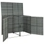 Double shed for PE gray rattan container 148x77x111 cm by vidaXL, Sheds - Ref: Foro24-46463, Price: 277,34 €, Discount: %