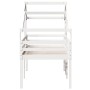 Cama alta con techo madera maciza pino blanca 75x190 cm