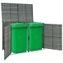 Double shed for PE gray rattan container 148x77x111 cm by vidaXL, Sheds - Ref: Foro24-46463, Price: 277,34 €, Discount: %