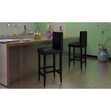 Küchenhocker 4 Einheiten aus schwarzem Kunstleder von vidaXL, Küchenhocker - Ref: Foro24-160715, Preis: 408,51 €, Rabatt: %