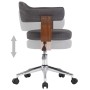 Drehbarer Esszimmerstuhl aus Bugholz und grauem Stoff von vidaXL, Essstühle - Ref: Foro24-287419, Preis: 152,02 €, Rabatt: %