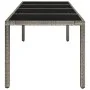 Gartentisch Glasoberfläche PE Rattan grau 190x90x75 cm von vidaXL, Gartentische - Ref: Foro24-319904, Preis: 188,20 €, Rabatt: %