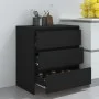 Schwarzes Sperrholz-Sideboard 70x41x75 cm von vidaXL, Sideboards - Ref: Foro24-809747, Preis: 99,43 €, Rabatt: %