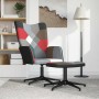 Silla de relax con taburete tela patchwork