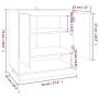 Smoked oak engineered wood sideboard 70x41x75 cm by vidaXL, Sideboards - Ref: Foro24-812990, Price: 57,04 €, Discount: %