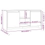 Mueble de TV madera de ingeniería roble ahumado 102x37,5x52,5cm de vidaXL, Muebles TV - Ref: Foro24-813020, Precio: 62,59 €, ...