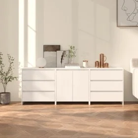 3-Piece White Manufactured Wood Sideboard by vidaXL, Sideboards - Ref: Foro24-3098065, Price: 232,88 €, Discount: %