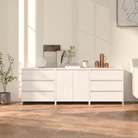 3-teiliges Sideboard aus weißem Holzwerkstoff von vidaXL, Sideboards - Ref: Foro24-3098065, Preis: 242,30 €, Rabatt: %