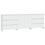 3-Piece White Manufactured Wood Sideboard by vidaXL, Sideboards - Ref: Foro24-3098065, Price: 244,93 €, Discount: %