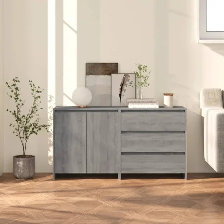 Zweiteiliges Sideboard aus gefertigtem Holz in Sonoma-Grau von vidaXL, Sideboards - Ref: Foro24-3098063, Preis: 154,00 €, Rab...