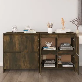 Sideboards 2 pcs engineered wood smoked oak 70x41x75 cm by vidaXL, Sideboards - Ref: Foro24-3098094, Price: 134,25 €, Discoun...
