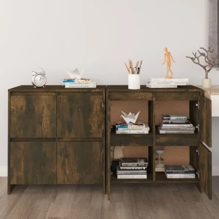 Sideboards 2 pcs engineered wood smoked oak 70x41x75 cm by vidaXL, Sideboards - Ref: Foro24-3098094, Price: 134,25 €, Discoun...