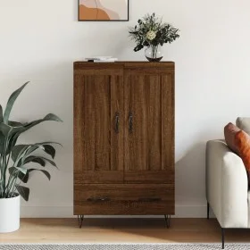 Tall sideboard engineered wood brown oak 69.5x31x115 cm by vidaXL, Sideboards - Ref: Foro24-830323, Price: 83,96 €, Discount: %