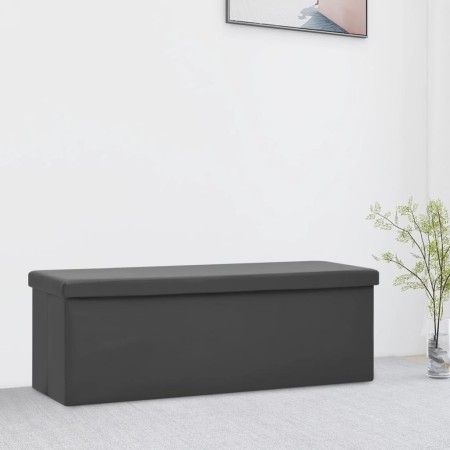 Klappbare Aufbewahrungsbank aus grauem PVC von vidaXL, Bänke für Hallen und Lager - Ref: Foro24-338799, Preis: 61,08 €, Rabat...