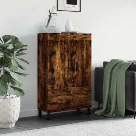 Tall smoked oak engineered wood sideboard 69.5x31x115 cm by vidaXL, Sideboards - Ref: Foro24-830353, Price: 94,21 €, Discount: %