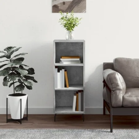 Concrete gray engineered wood sideboard 34.5x32.5x90 cm by vidaXL, Sideboards - Ref: Foro24-828752, Price: 50,71 €, Discount: %