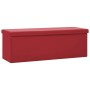 Bench with folding storage red wine red PVC by vidaXL, Benches for halls and storage - Ref: Foro24-338800, Price: 58,46 €, Di...