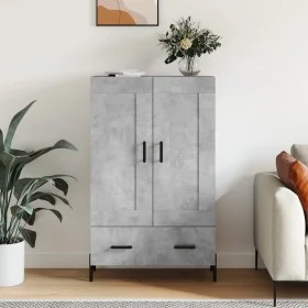 Concrete gray engineered wood tall sideboard 69.5x31x115 cm by vidaXL, Sideboards - Ref: Foro24-830336, Price: 92,48 €, Disco...