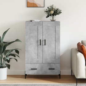 Hohes Sideboard aus betongrauem Holzwerkstoff, 69,5 x 31 x 115 cm von vidaXL, Sideboards - Ref: Foro24-830336, Preis: 93,46 €...
