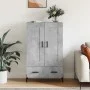 Concrete gray engineered wood tall sideboard 69.5x31x115 cm by vidaXL, Sideboards - Ref: Foro24-830336, Price: 92,48 €, Disco...