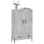 Aparador alto madera de ingeniería gris hormigón 69,5x31x115 cm de vidaXL, Aparadores - Ref: Foro24-830336, Precio: 92,30 €, ...