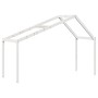 Cama alta escalera y techo madera maciza pino blanca 90x200 cm
