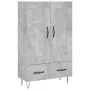 Concrete gray engineered wood tall sideboard 69.5x31x115 cm by vidaXL, Sideboards - Ref: Foro24-830320, Price: 81,49 €, Disco...