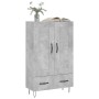 Aparador alto madera de ingeniería gris hormigón 69,5x31x115 cm de vidaXL, Aparadores - Ref: Foro24-830320, Precio: 84,80 €, ...