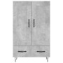 Aparador alto madera de ingeniería gris hormigón 69,5x31x115 cm de vidaXL, Aparadores - Ref: Foro24-830320, Precio: 84,80 €, ...