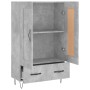 Aparador alto madera de ingeniería gris hormigón 69,5x31x115 cm de vidaXL, Aparadores - Ref: Foro24-830320, Precio: 84,80 €, ...