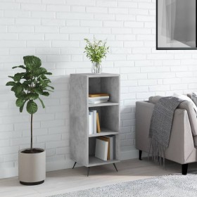 Estantería madera de ingeniería gris hormigón 34,5x32,5x90 cm de vidaXL, Aparadores - Ref: Foro24-828704, Precio: 38,89 €, De...