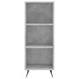 Betongraues Holzwerkstoffregal 34,5 x 32,5 x 90 cm von vidaXL, Sideboards - Ref: Foro24-828704, Preis: 38,89 €, Rabatt: %