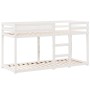 Cama litera con techo madera maciza de pino blanco 90x200 cm