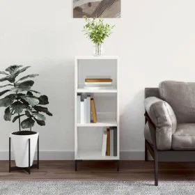 Glossy white engineered wood sideboard 34.5x32.5x90 cm by vidaXL, Sideboards - Ref: Foro24-828734, Price: 52,78 €, Discount: %