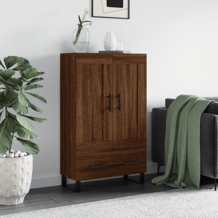 Tall sideboard engineered wood brown oak 69.5x31x115 cm by vidaXL, Sideboards - Ref: Foro24-830355, Price: 93,48 €, Discount: %