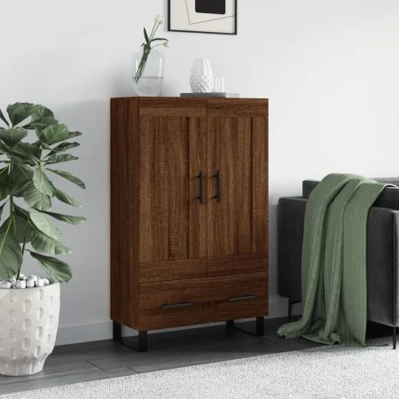 Tall sideboard engineered wood brown oak 69.5x31x115 cm by vidaXL, Sideboards - Ref: Foro24-830355, Price: 92,00 €, Discount: %