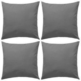 Cojines para exteriores 45x45 cm gris 4 unidades Cojines para exteriores 45x45 cm gris 4 unidades