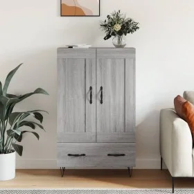 Tall Sonoma gray engineered wood sideboard 69.5x31x115 cm by vidaXL, Sideboards - Ref: Foro24-830322, Price: 87,22 €, Discoun...