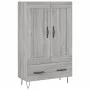 Tall Sonoma gray engineered wood sideboard 69.5x31x115 cm by vidaXL, Sideboards - Ref: Foro24-830322, Price: 87,22 €, Discoun...