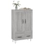 Aparador alto madera de ingeniería gris Sonoma 69,5x31x115 cm de vidaXL, Aparadores - Ref: Foro24-830322, Precio: 88,26 €, De...