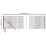 Cerca de alambre de acero galvanizado verde 1,8x10 m