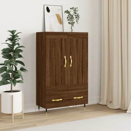 Tall engineered wood sideboard in brown oak 69.5x31x115 cm by vidaXL, Sideboards - Ref: Foro24-830307, Price: 86,14 €, Discou...