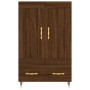 Tall engineered wood sideboard in brown oak 69.5x31x115 cm by vidaXL, Sideboards - Ref: Foro24-830307, Price: 87,58 €, Discou...