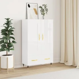 High glossy white engineered wood sideboard 69.5x31x115 cm by vidaXL, Sideboards - Ref: Foro24-830302, Price: 90,77 €, Discou...