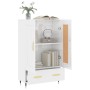 Hochglänzendes Sideboard aus weißem Holzwerkstoff, 69,5 x 31 x 115 cm von vidaXL, Sideboards - Ref: Foro24-830302, Preis: 91,...
